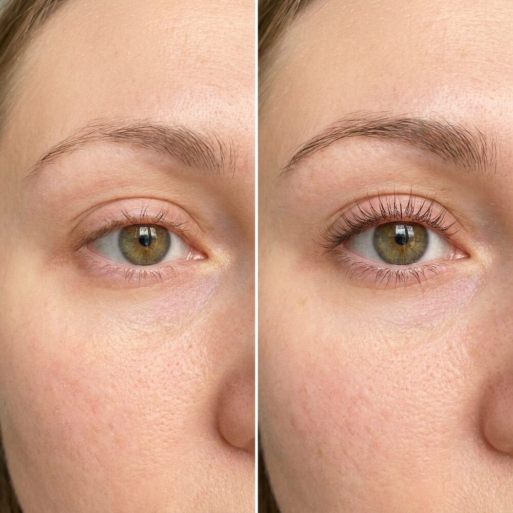 Avant/Après yeux verts